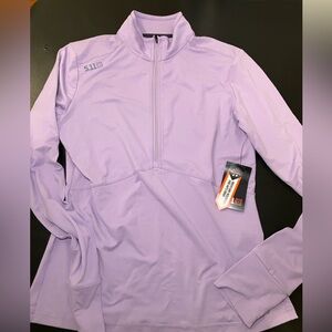 5.11 Tactical Women's Lavender 1/2 zip PT-R Top size small